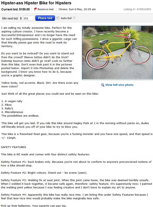 Cykelannons för hipsters