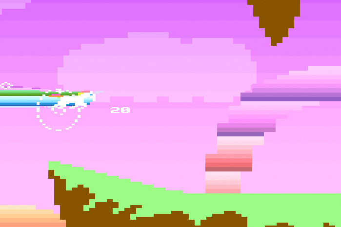 Bild från Retro unicorn attack