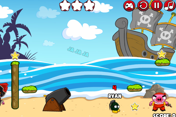 Bild från Bomb the Pirate Pigs