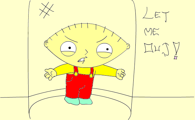 Stewie is stuck