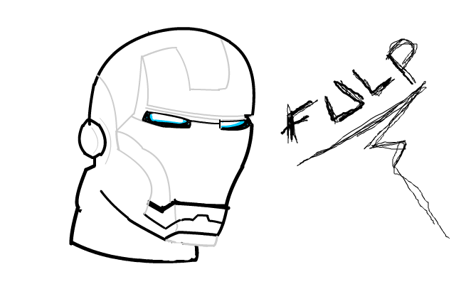 Iron man skiss