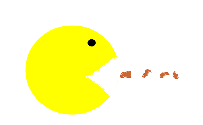 Pacman äter bajs