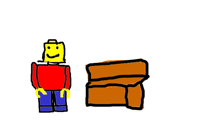 Legogubbe med kista