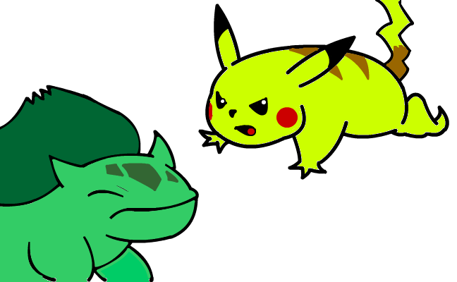 Pikachu vs Bulbasaur