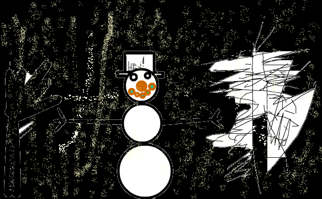 snöar