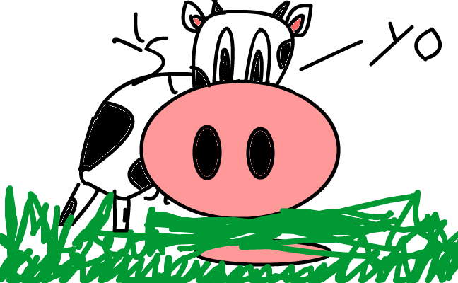 cow its grass :::::)