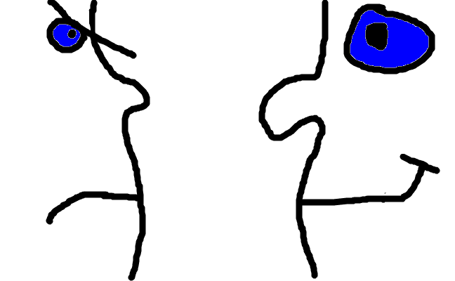 smil and agry