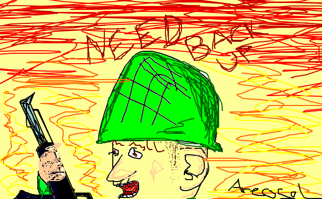 soldier in need