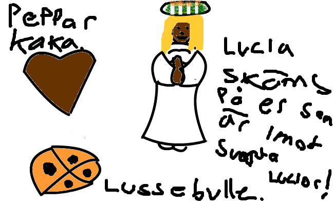 Lucia, Pepparkaka,lu