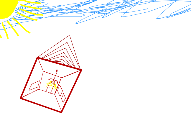 house  with a sun