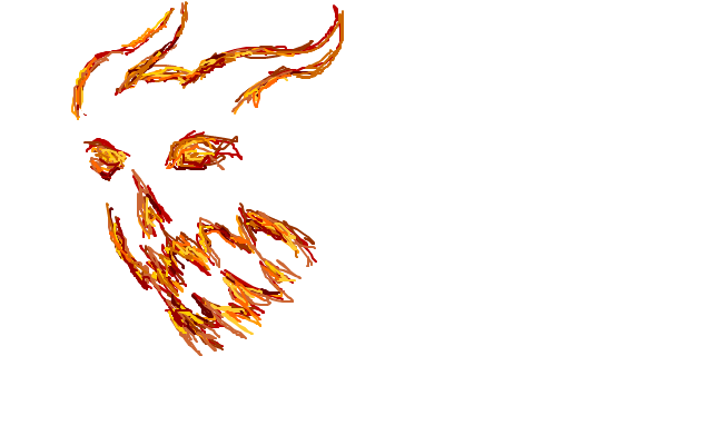 flaming demon