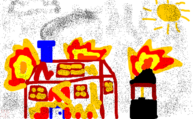 det brinnande huset
