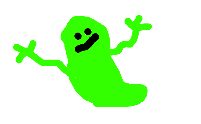 grönt slime monster