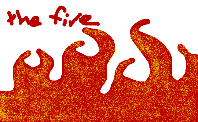 the fire