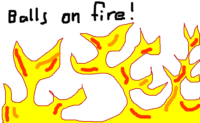 balls on fire