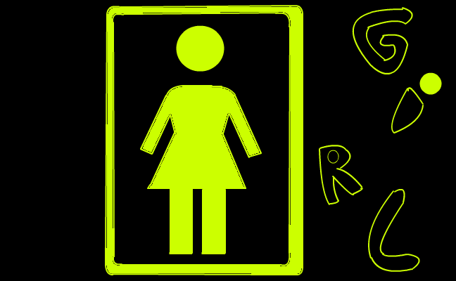 GIRL är ritad