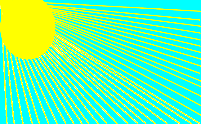 solens strålar