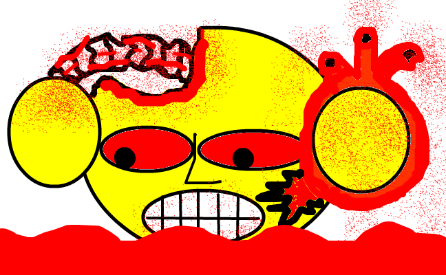 smiley som badar i b
