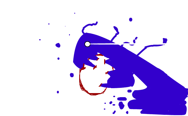 Blåa äckliga slime