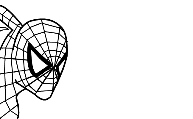 Spider-man svart/vit