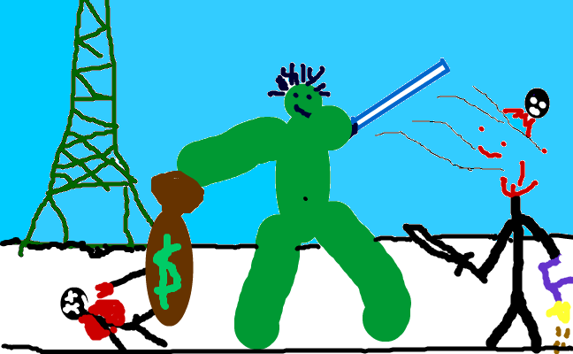 hulk vs fransk polis