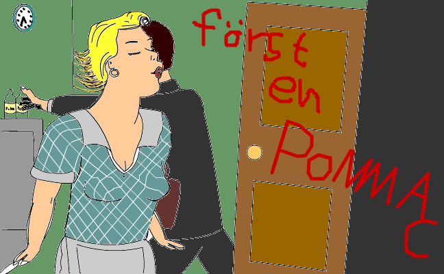 Först en pommac!