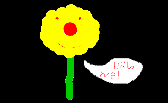 en pratande blomma