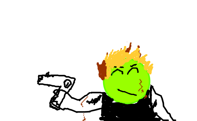 gubbe med ärr och an