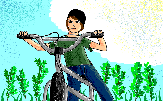 Kille på bmx