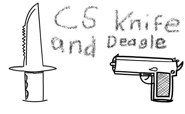 CS knife and deagle
