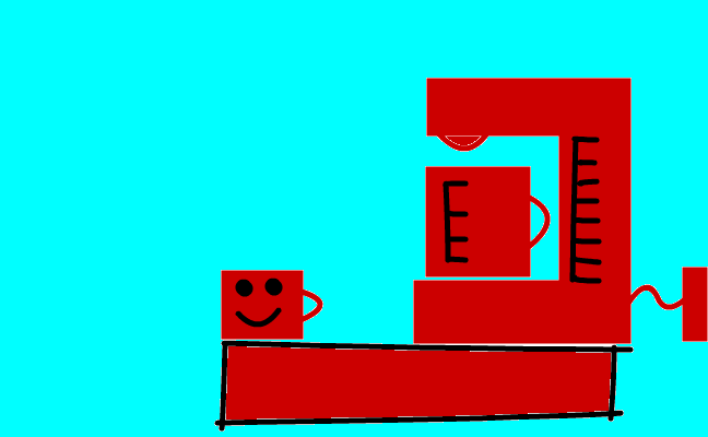 a cup of coffe