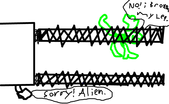 alien broke a leg