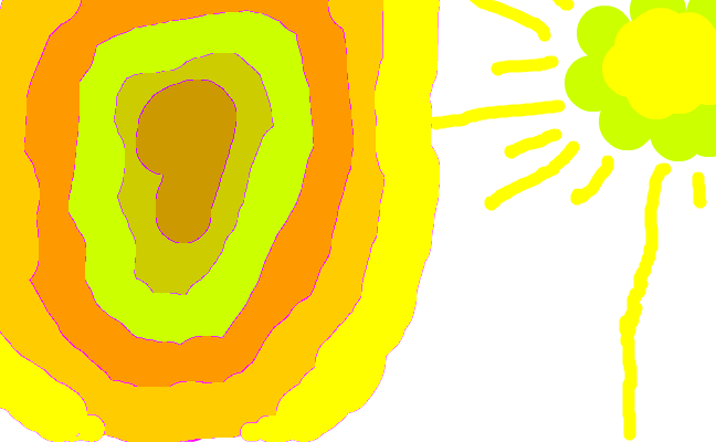 Solblomma och virvel