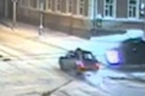 Bild från Påkörd taxi i korsning