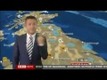 Bild från BBC reporter räcker finger i direktsändning