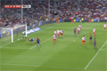 Bild från Zlatans första mål i Barcelona