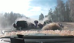 Bild från Bilen kraschar på landsväg
