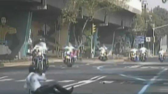 Bild från Polis Motorcykel olycka